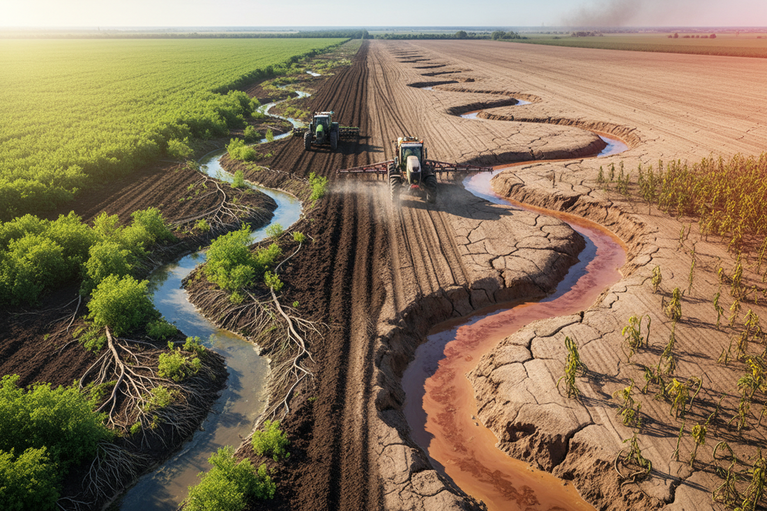 Global Soil Degradation Crisis: How Agricultural Practices Are Destroying Both Soil Health and Water Quality